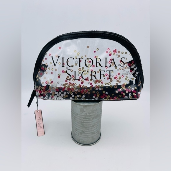 Victoria's Secret Black and Pink Cosmetic Bag - Picture 1 of 6